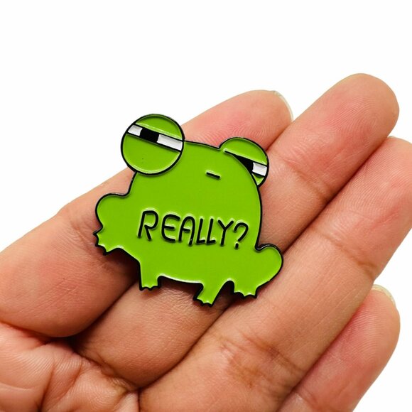 🤩Word Frog Enamel Pin Cute Cartoon Accessory For Backpacks & Jackets Brooch🤩 - Picture 2 of 6